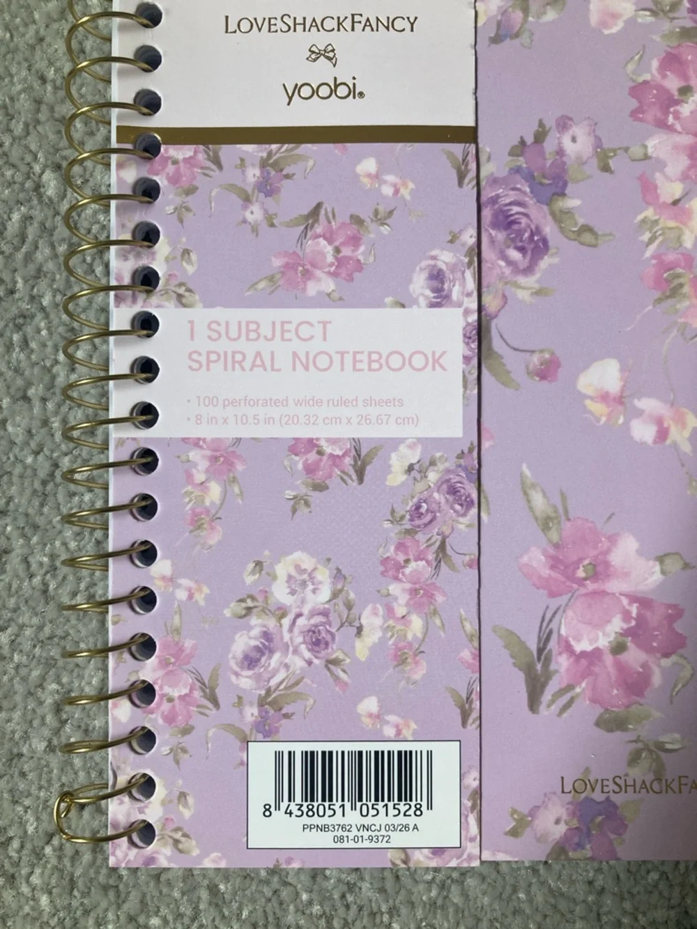 IN-HAND | LoveShackFancy x Target Yoobi Set of 3 Spiral Bound Notebooks